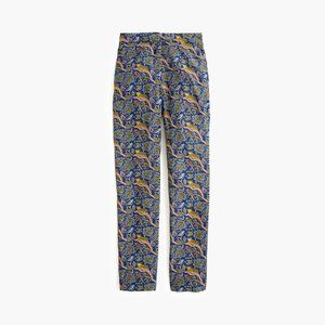J. Crew Botanical Cheetah Silk Pants
